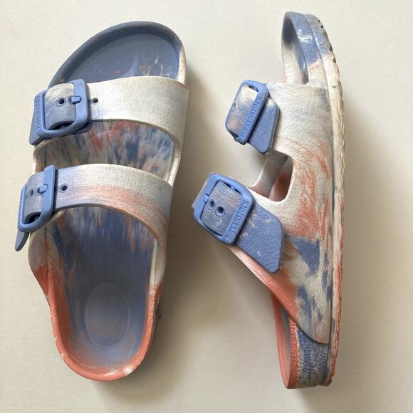 Birkenstock Arizona EVA Marble Slip On Sandals - Pink Blue White - 30 Euro - Picture 9 of 9